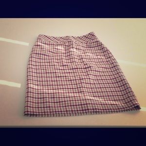 Talbots plaid wool skirt with lining size 4